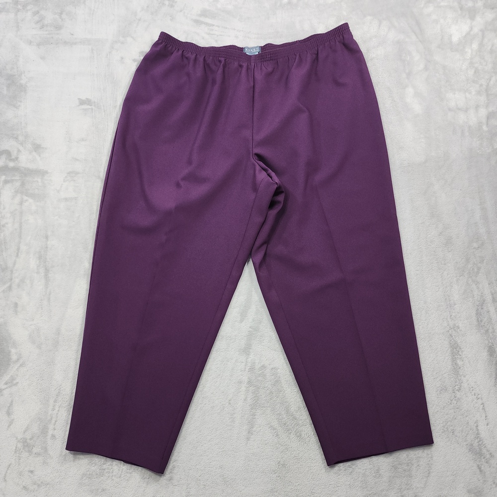 Vintage Koret Pants Womens 26W Purple Pull On Relaxed Straight Casual Comfort